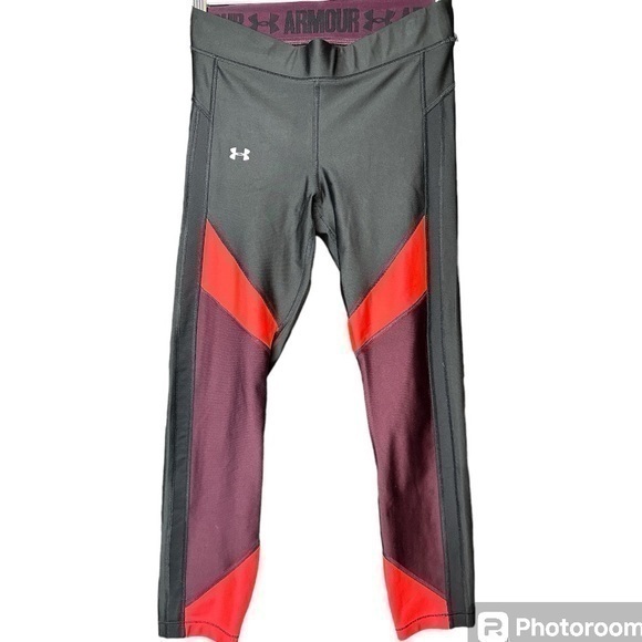 Under Armour Pants - Under Armour Black, Purple and Red Compression Leggings